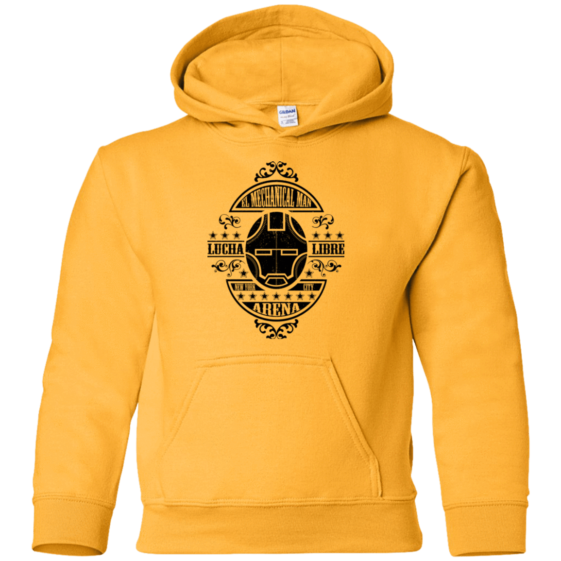 Sweatshirts Gold / YS Lucha Mechanical Man Youth Hoodie