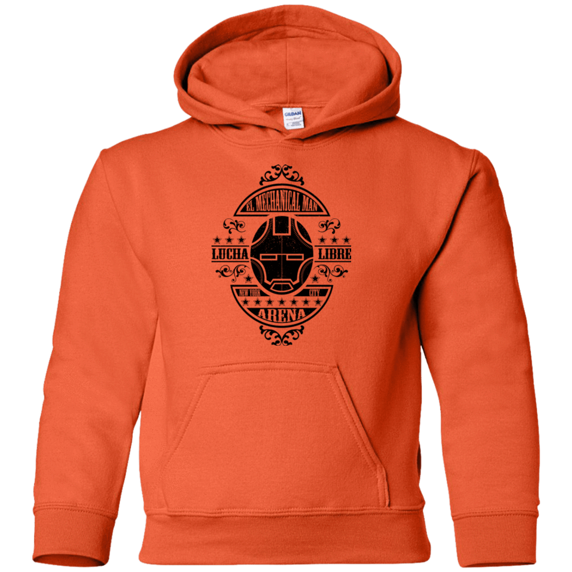 Sweatshirts Orange / YS Lucha Mechanical Man Youth Hoodie