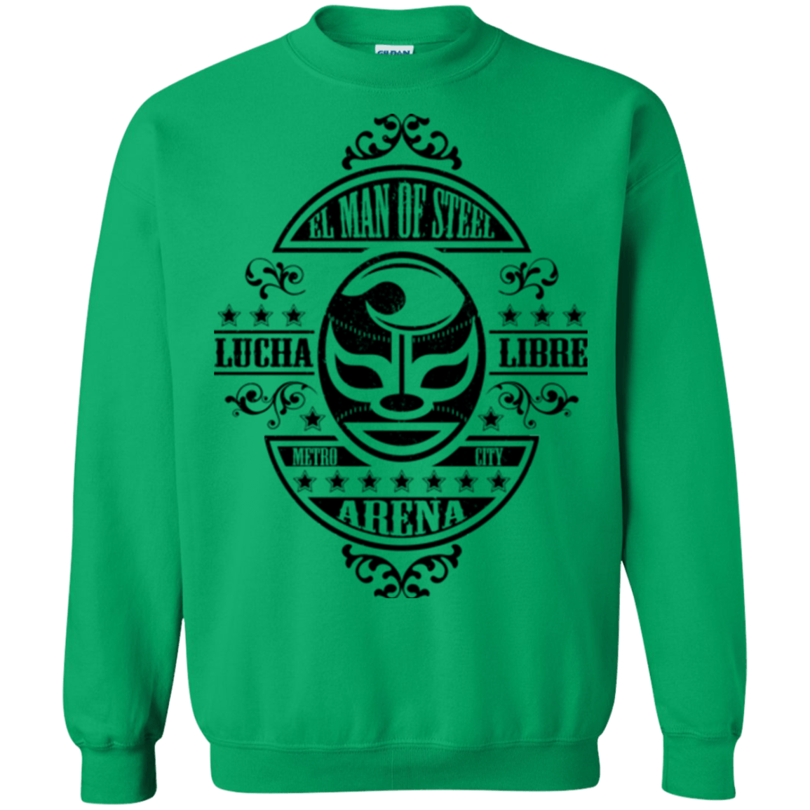 Sweatshirts Irish Green / Small luchamanofsteel Crewneck Sweatshirt