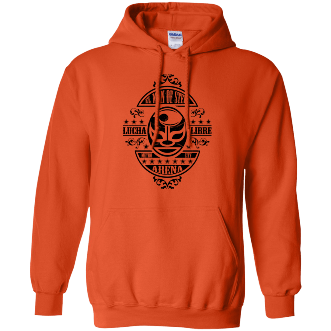 Sweatshirts Orange / Small luchamanofsteel Pullover Hoodie