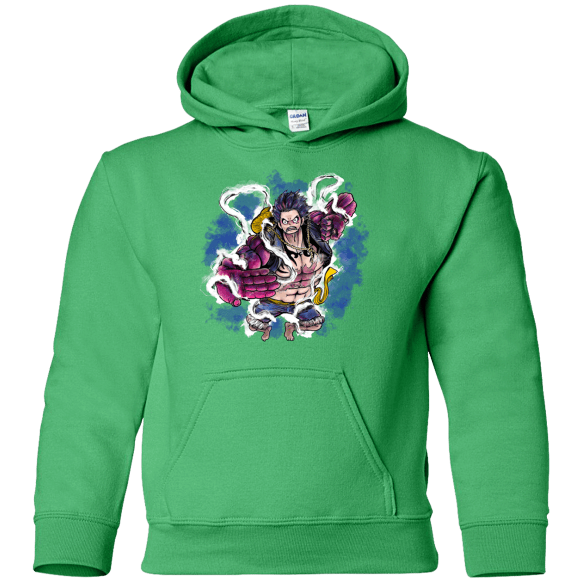 Sweatshirts Irish Green / YS Luffy 3 Youth Hoodie