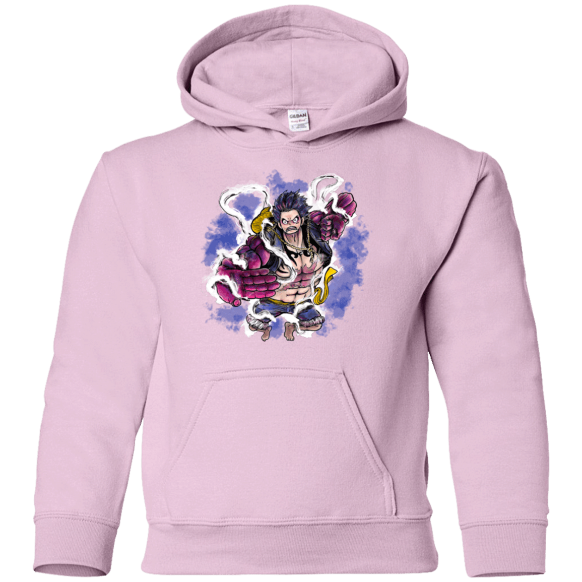 Sweatshirts Light Pink / YS Luffy 3 Youth Hoodie