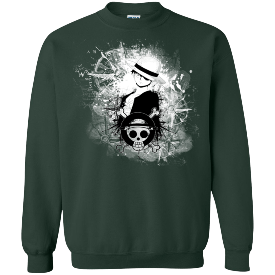 Sweatshirts Forest Green / Small Luffy Crewneck Sweatshirt