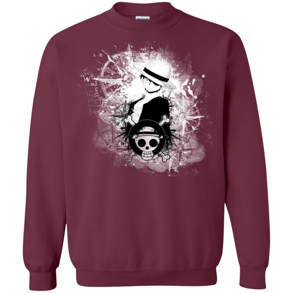 Sweatshirts Maroon / Small Luffy Crewneck Sweatshirt