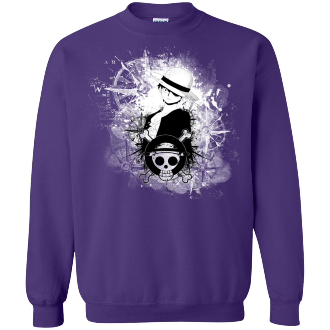 Sweatshirts Purple / Small Luffy Crewneck Sweatshirt