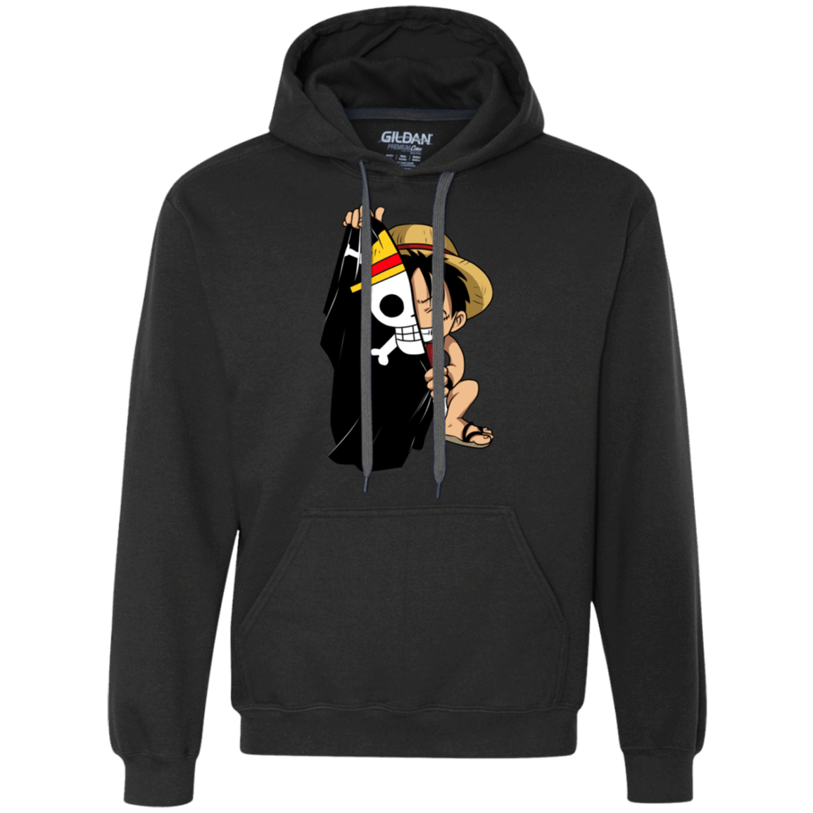 Sweatshirts Black / Small Luffy Flag One Piece Premium Fleece Hoodie