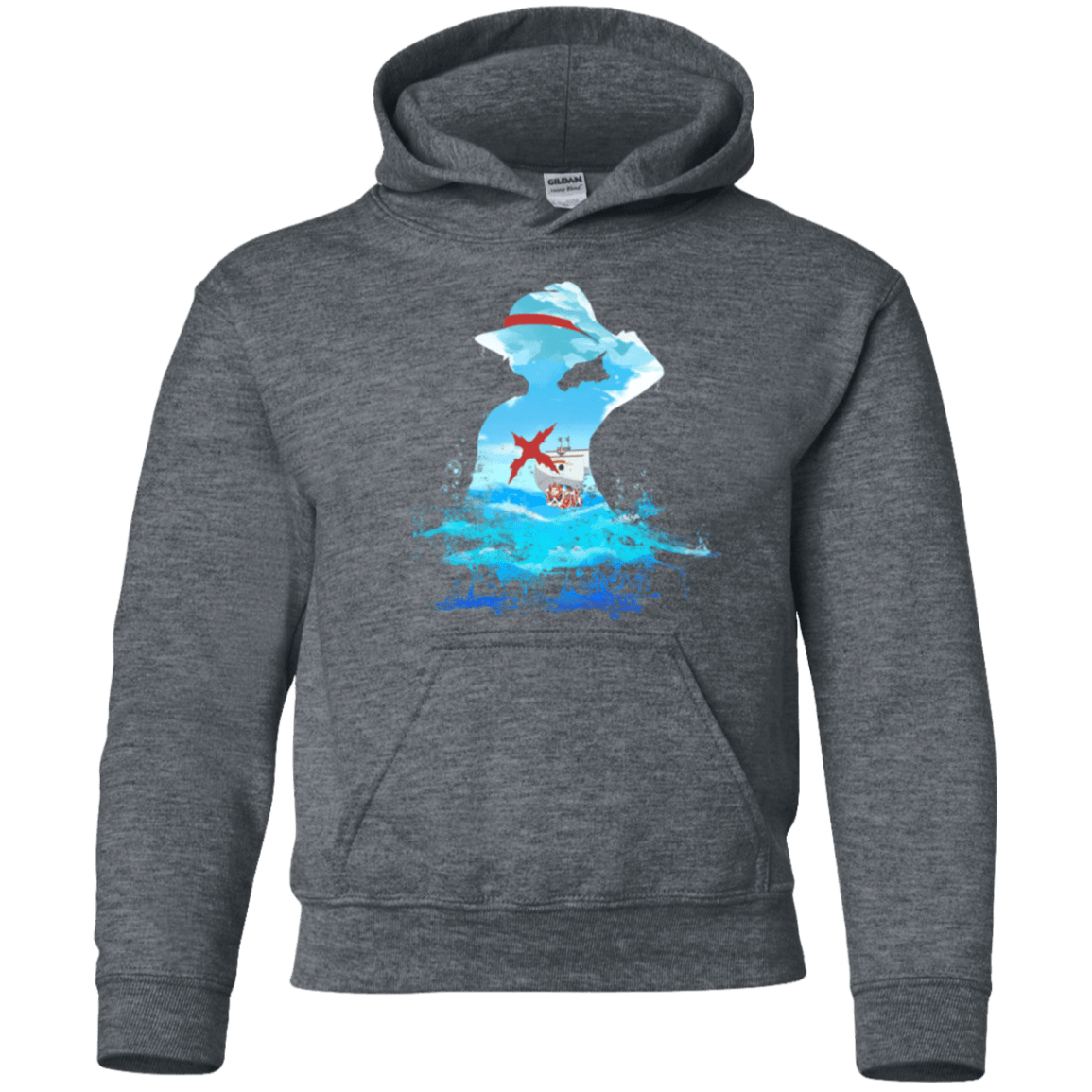 Sweatshirts Dark Heather / YS Luffy sea 2 Youth Hoodie