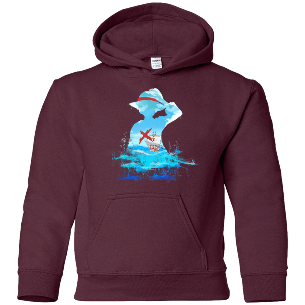 Sweatshirts Maroon / YS Luffy sea 2 Youth Hoodie