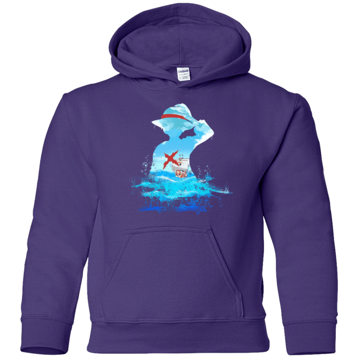 Sweatshirts Purple / YS Luffy sea 2 Youth Hoodie