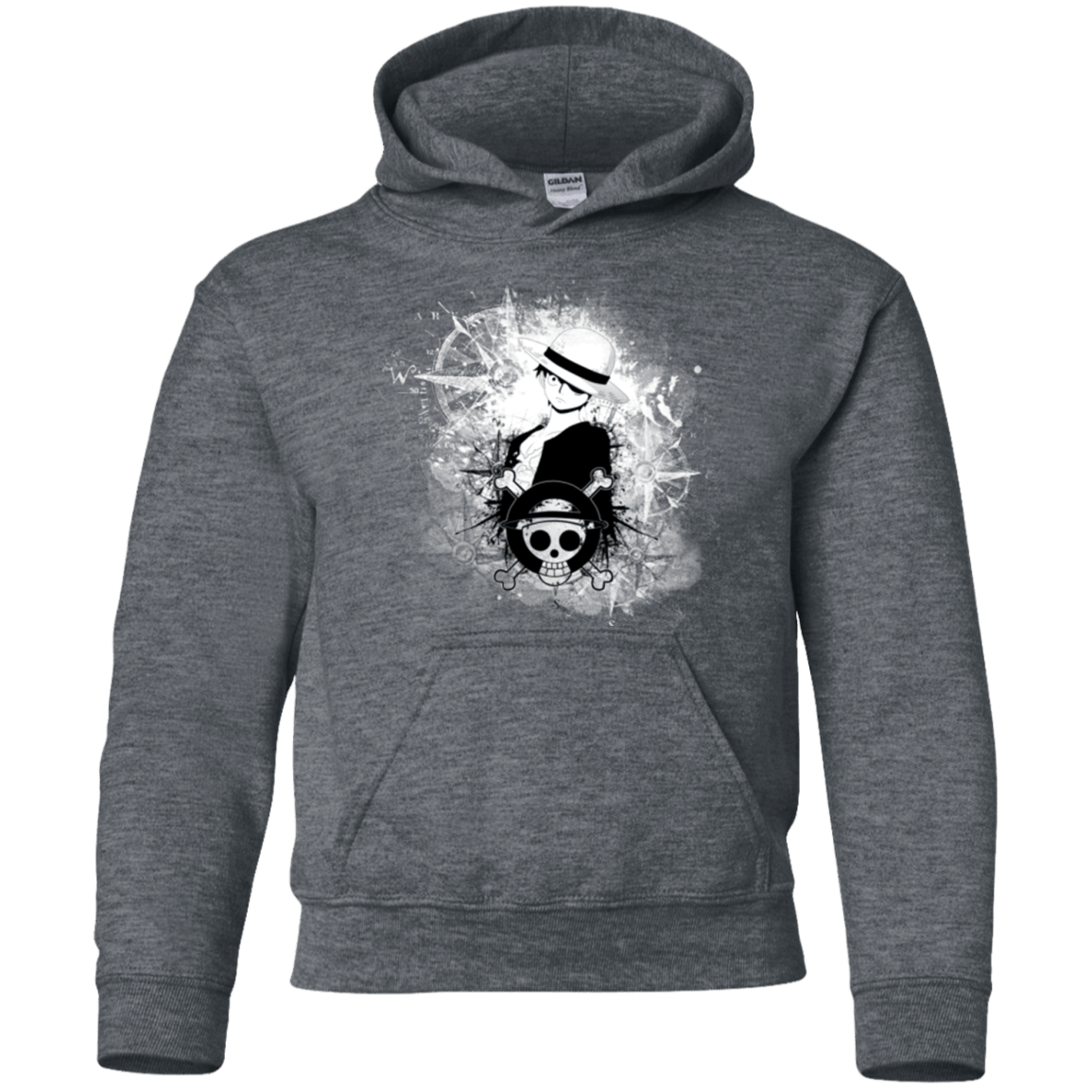 Sweatshirts Dark Heather / YS Luffy Youth Hoodie