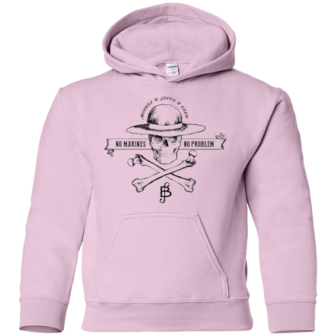 Sweatshirts Light Pink / YS Luffy Youth Hoodie