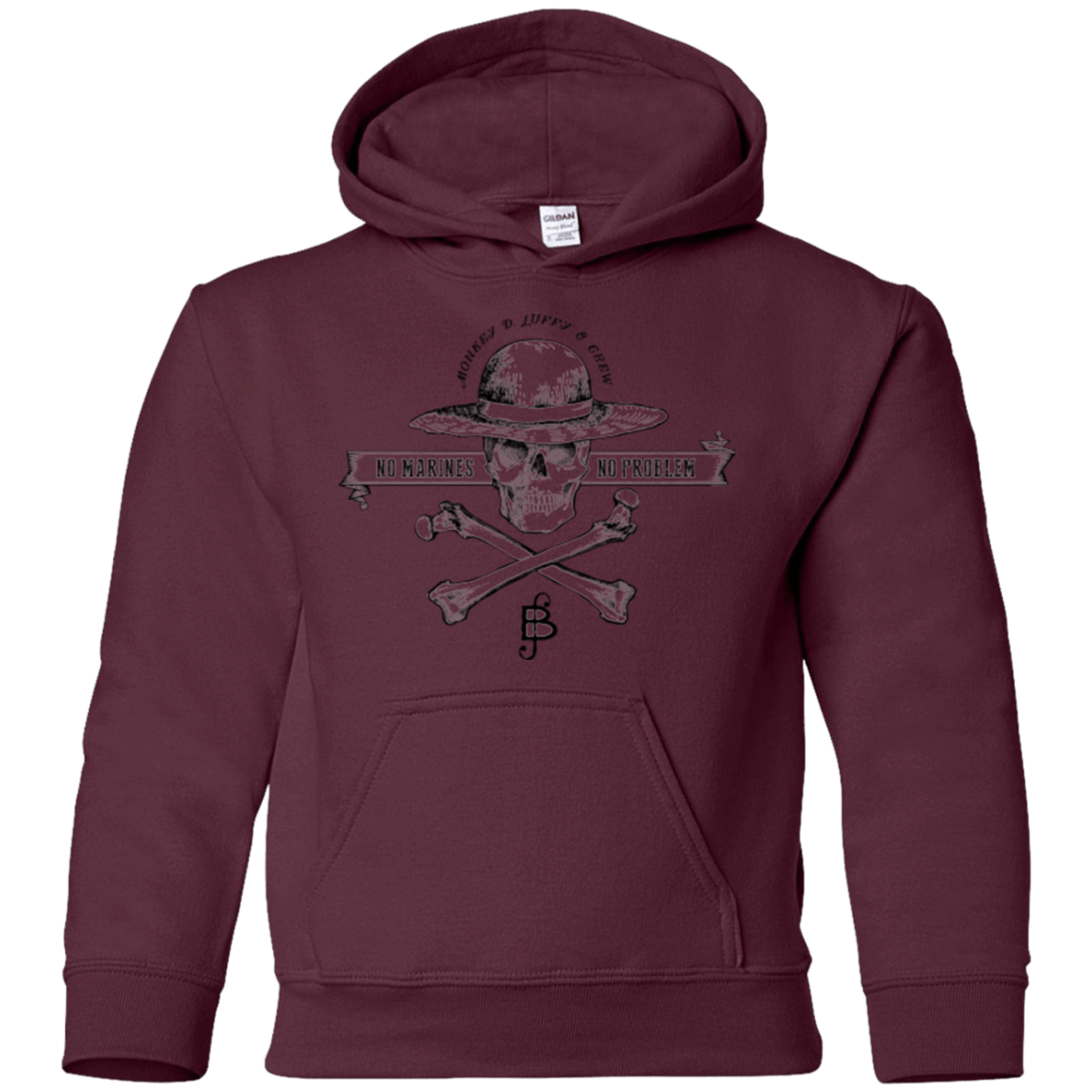 Sweatshirts Maroon / YS Luffy Youth Hoodie
