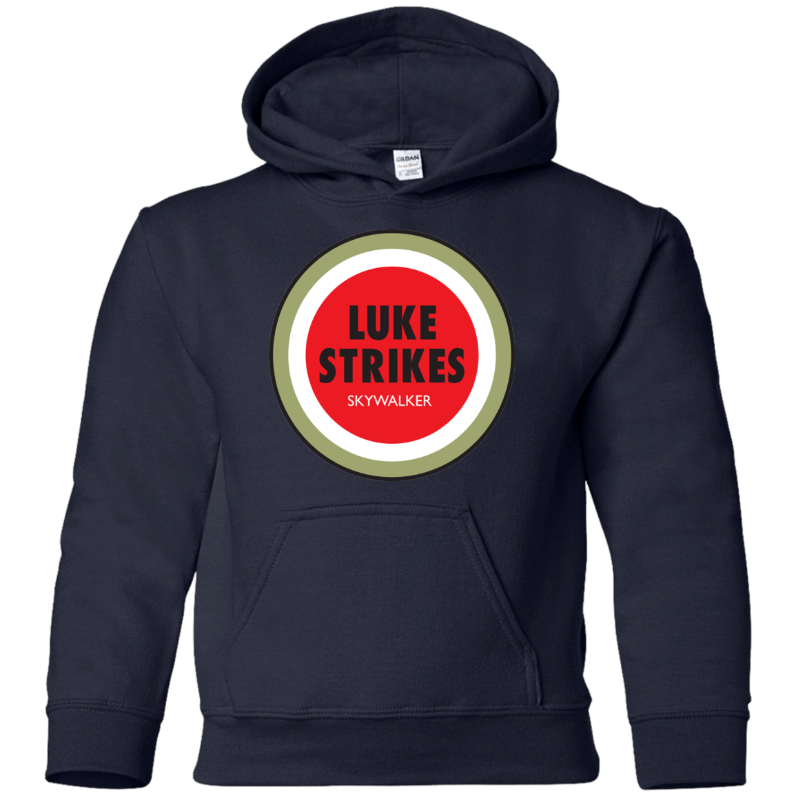 Sweatshirts Navy / YS Luke Strikes Youth Hoodie