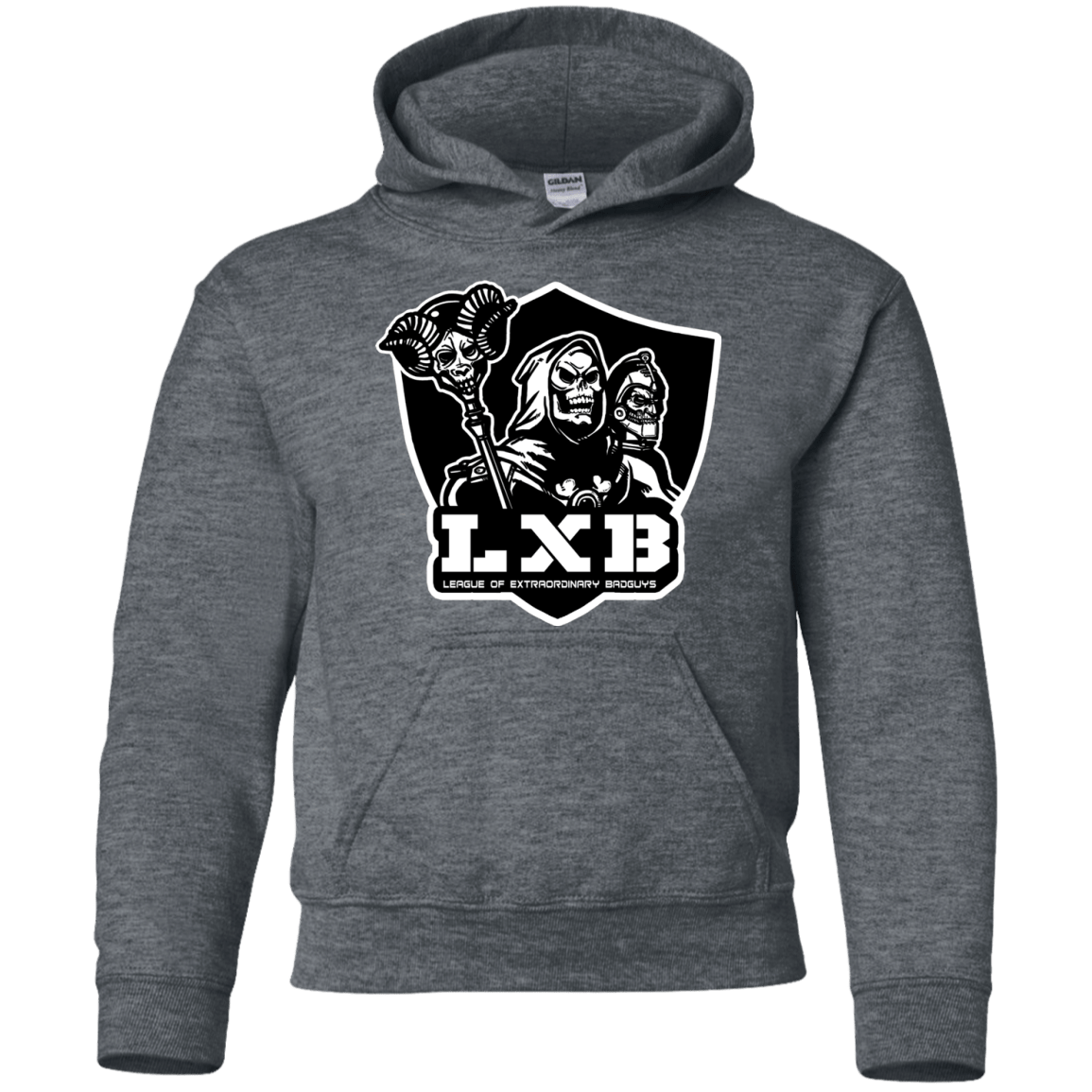 Sweatshirts Dark Heather / YS LXB Youth Hoodie