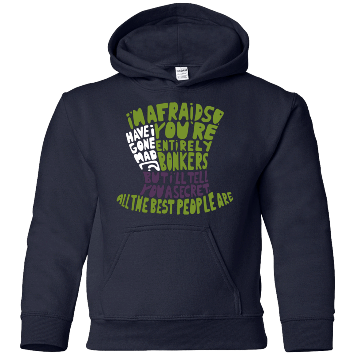 Sweatshirts Navy / YS MAD HATTER2 Youth Hoodie