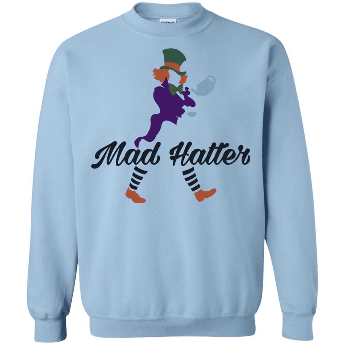 Sweatshirts Light Blue / Small Mad Hattter Crewneck Sweatshirt
