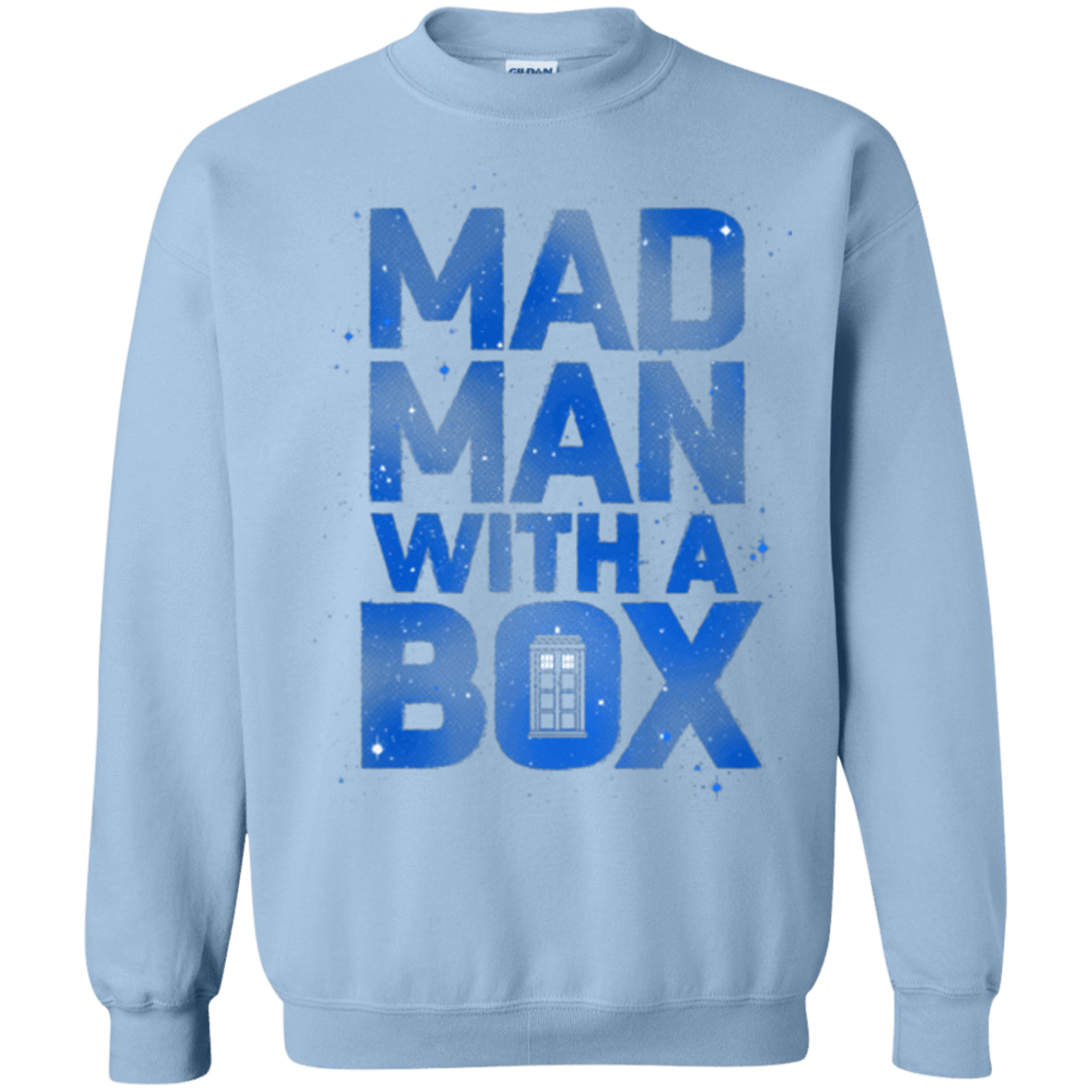 Sweatshirts Light Blue / Small Mad Man Box Crewneck Sweatshirt
