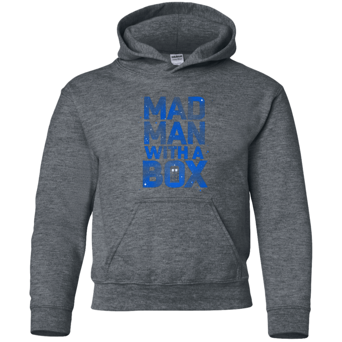 Sweatshirts Dark Heather / YS Mad Man Box Youth Hoodie