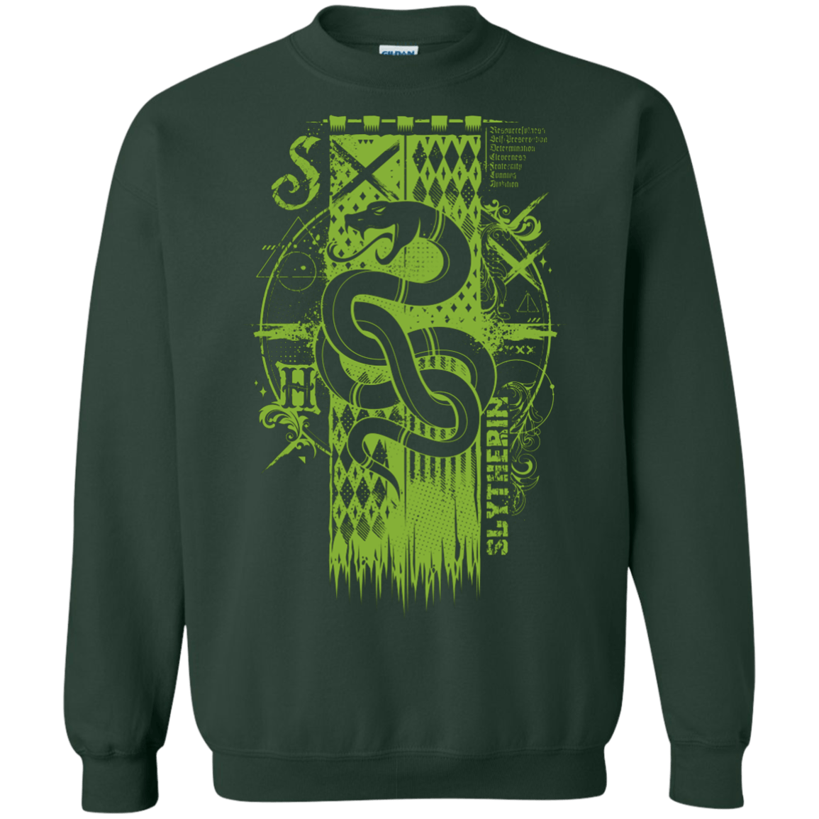 Sweatshirts Forest Green / Small Magic S House Crewneck Sweatshirt