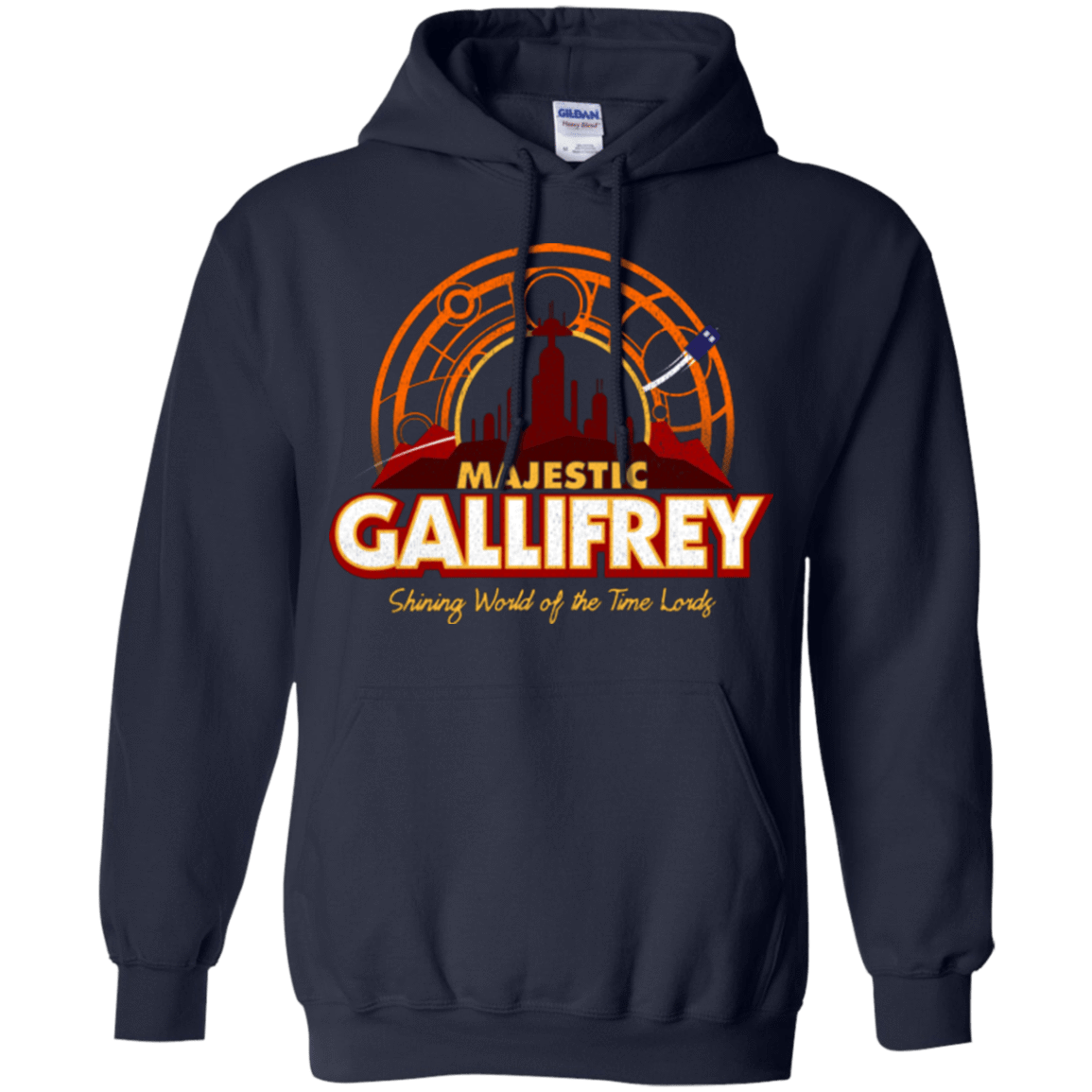 Sweatshirts Navy / Small Majestic Gallifrey Pullover Hoodie
