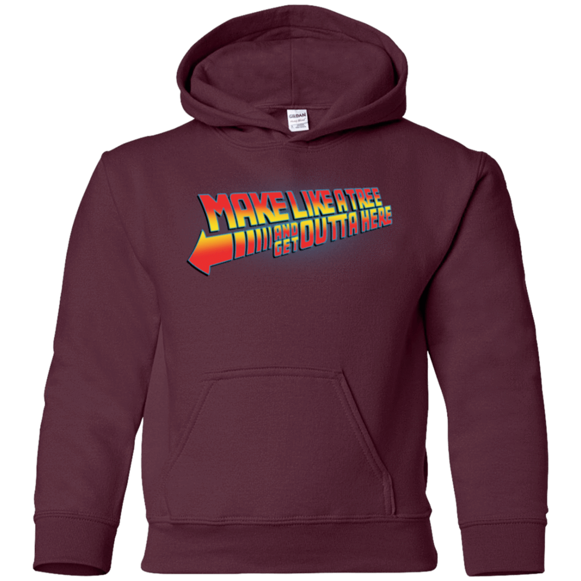 Sweatshirts Maroon / YS Make Like A Tree Youth Hoodie