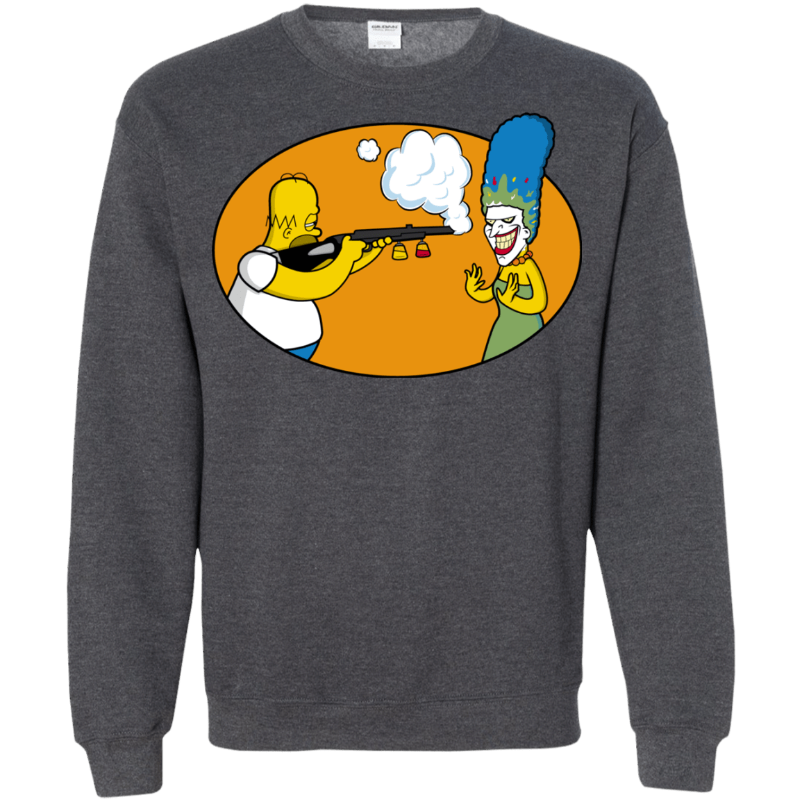 Sweatshirts Dark Heather / Small Make Up Gun Crewneck Sweatshirt