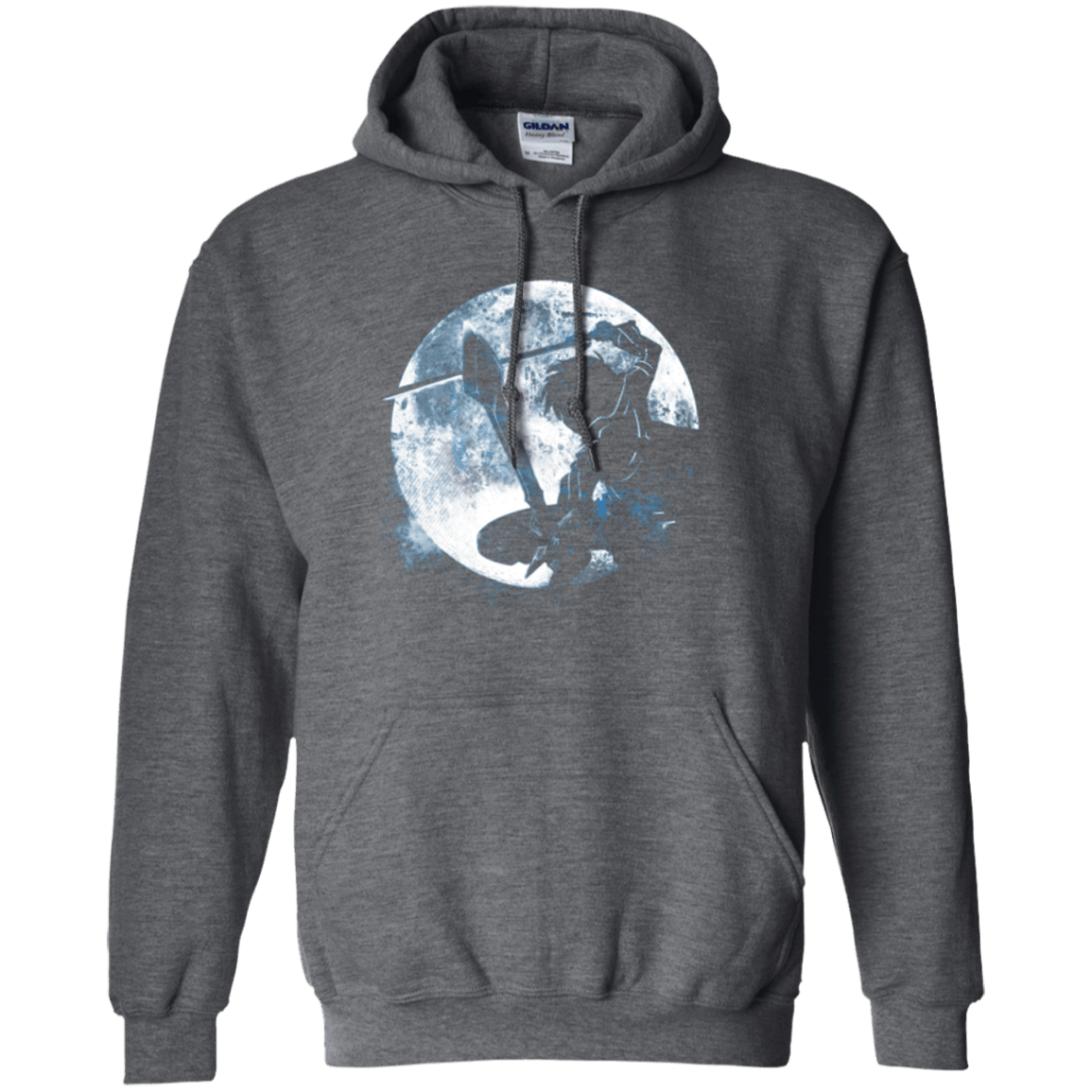 Sweatshirts Dark Heather / Small Male Gamer Moon Pullover Hoodie