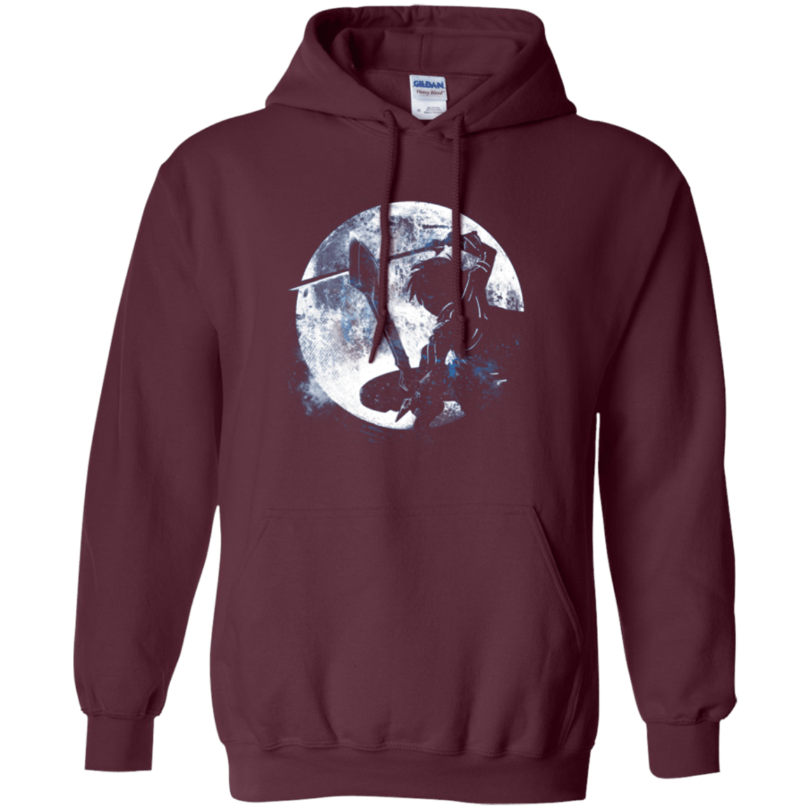 Sweatshirts Maroon / Small Male Gamer Moon Pullover Hoodie