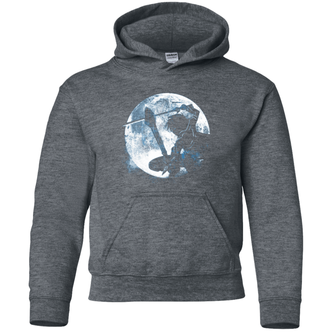 Sweatshirts Dark Heather / YS Male Gamer Moon Youth Hoodie