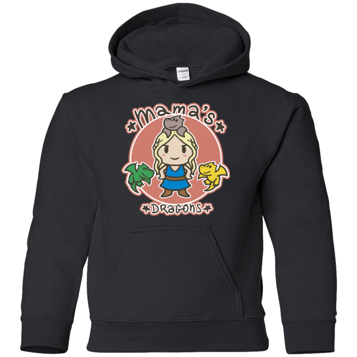 Sweatshirts Black / YS Mamas Dragons Youth Hoodie
