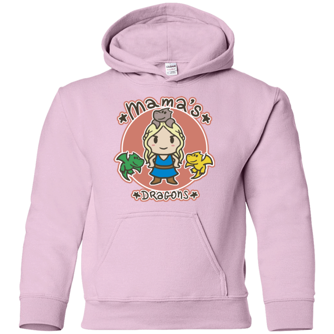 Sweatshirts Light Pink / YS Mamas Dragons Youth Hoodie