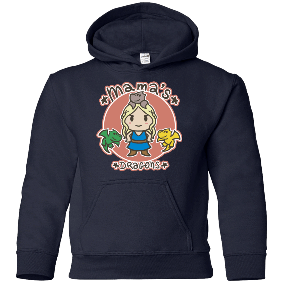 Sweatshirts Navy / YS Mamas Dragons Youth Hoodie