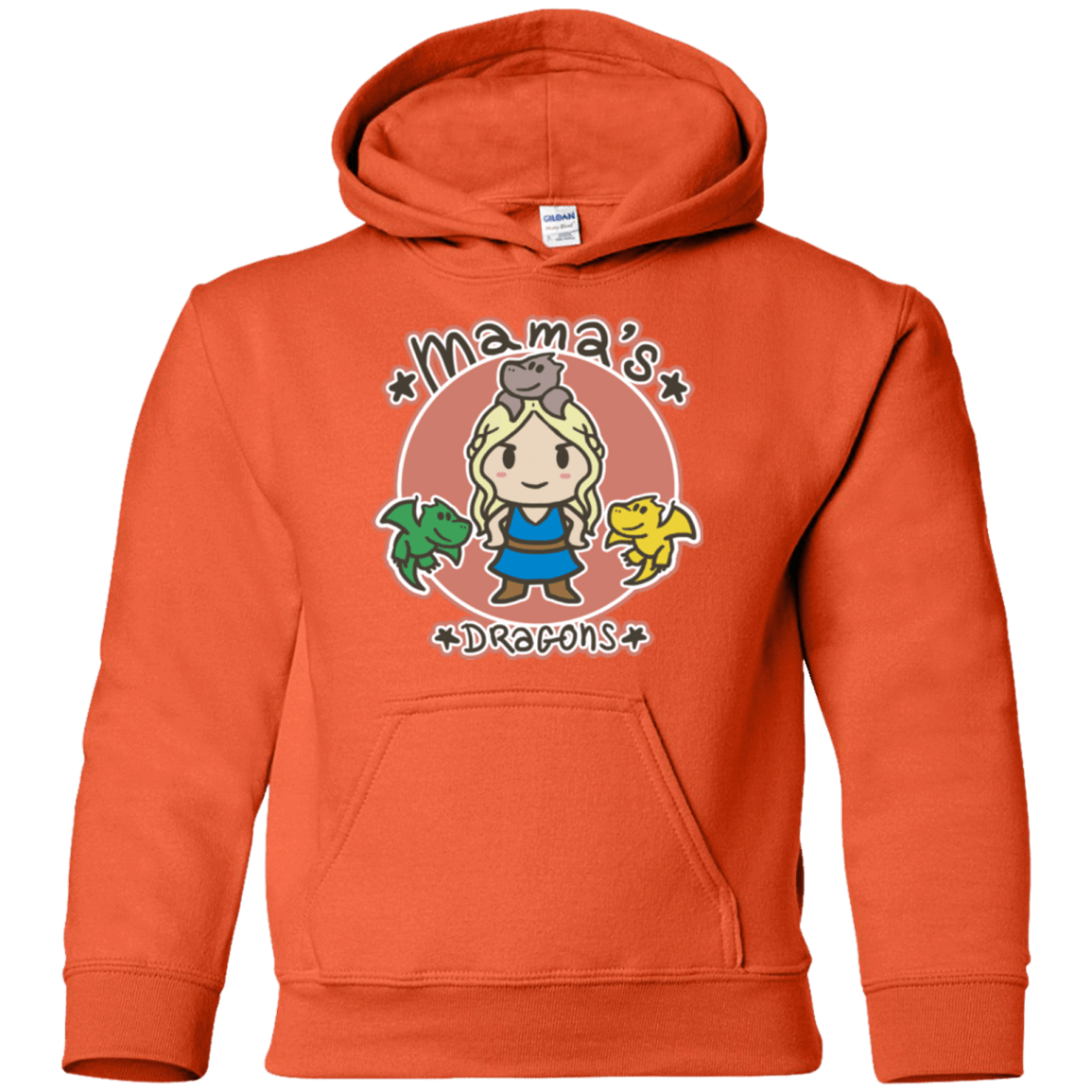 Sweatshirts Orange / YS Mamas Dragons Youth Hoodie