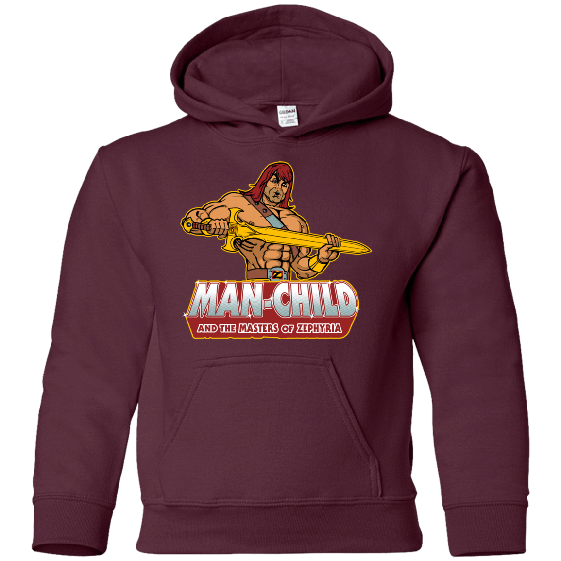 Sweatshirts Maroon / YS Man Child Youth Hoodie