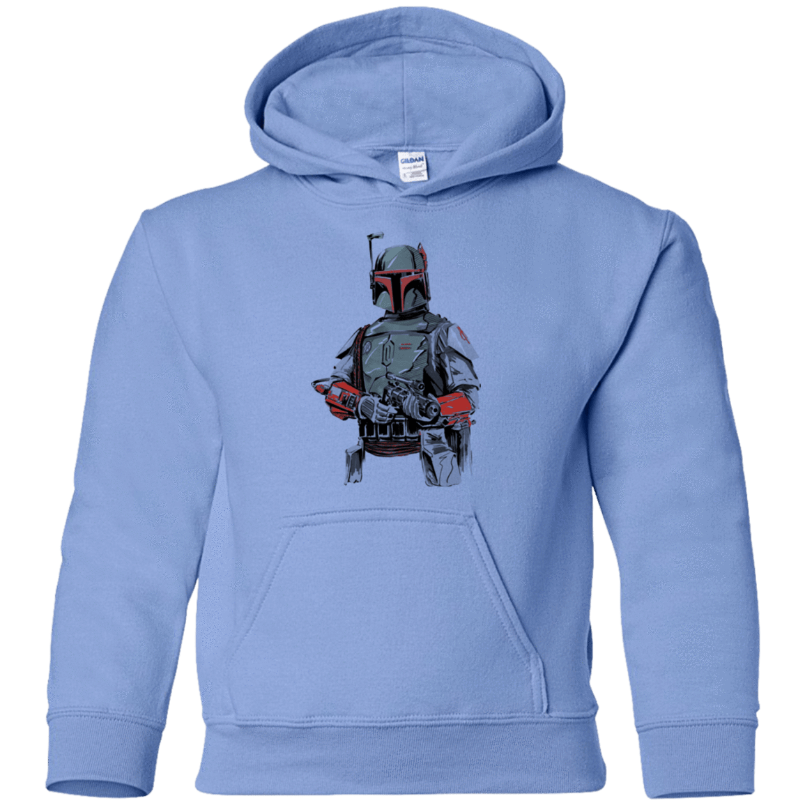 Sweatshirts Carolina Blue / YS Mandalorian Bounty Hunter Youth Hoodie