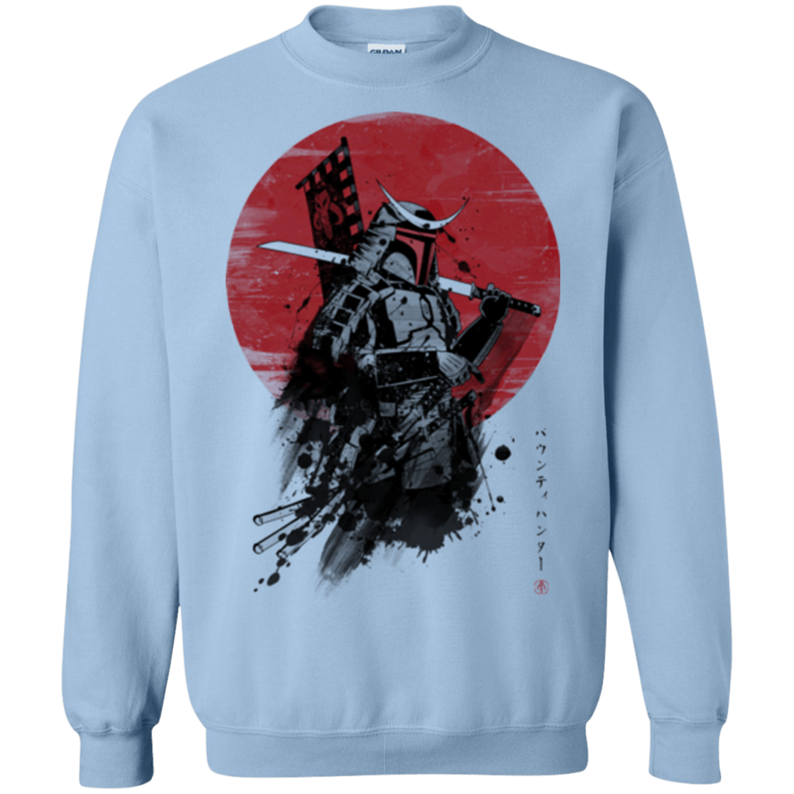 Sweatshirts Light Blue / Small Mandalorian Samurai Crewneck Sweatshirt