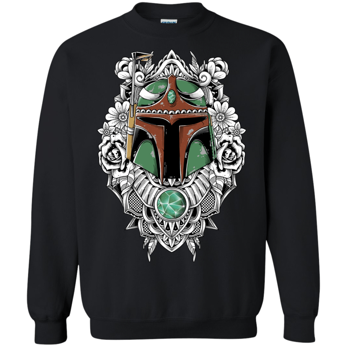 Sweatshirts Black / S Mandalorian Warrior Crewneck Sweatshirt