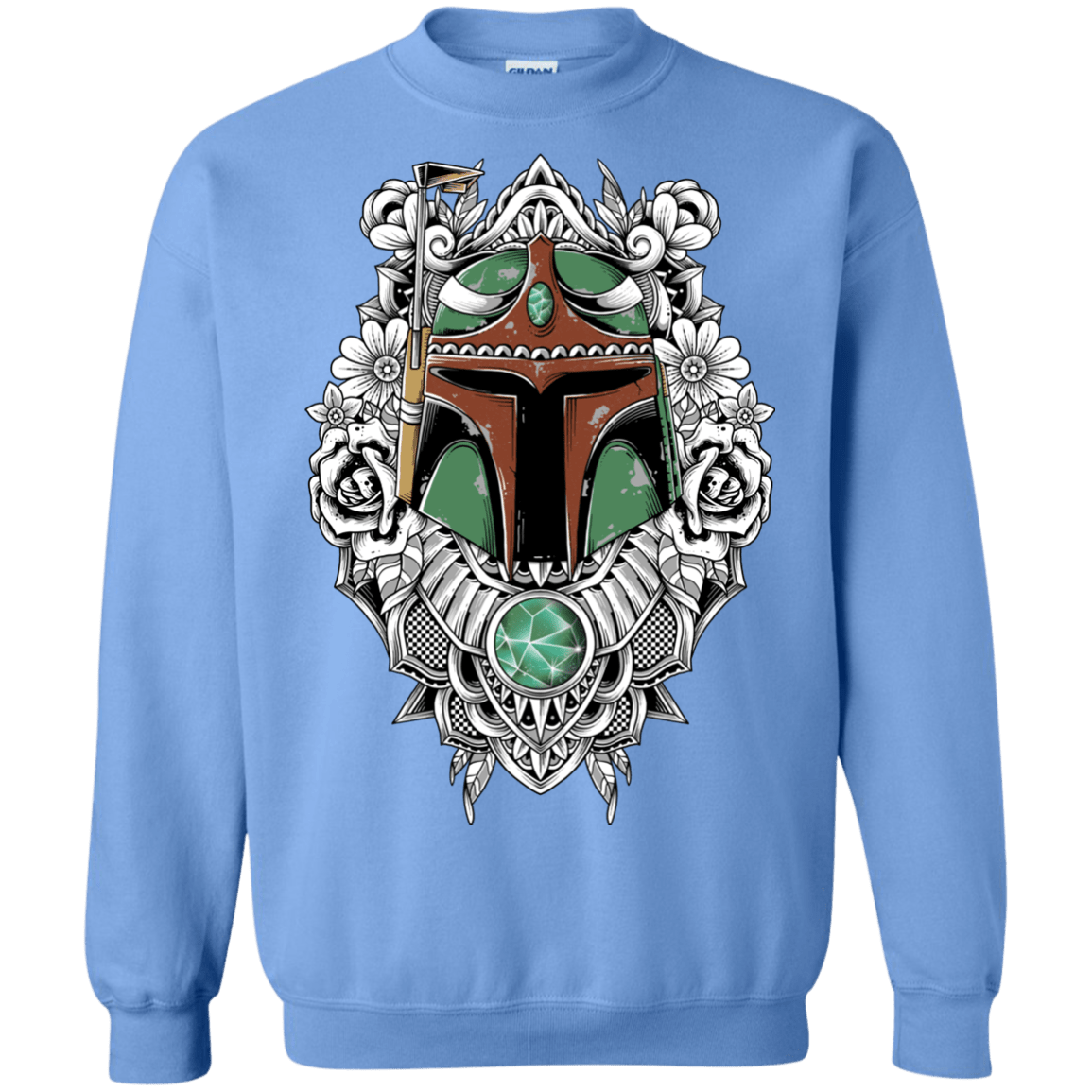 Sweatshirts Carolina Blue / S Mandalorian Warrior Crewneck Sweatshirt