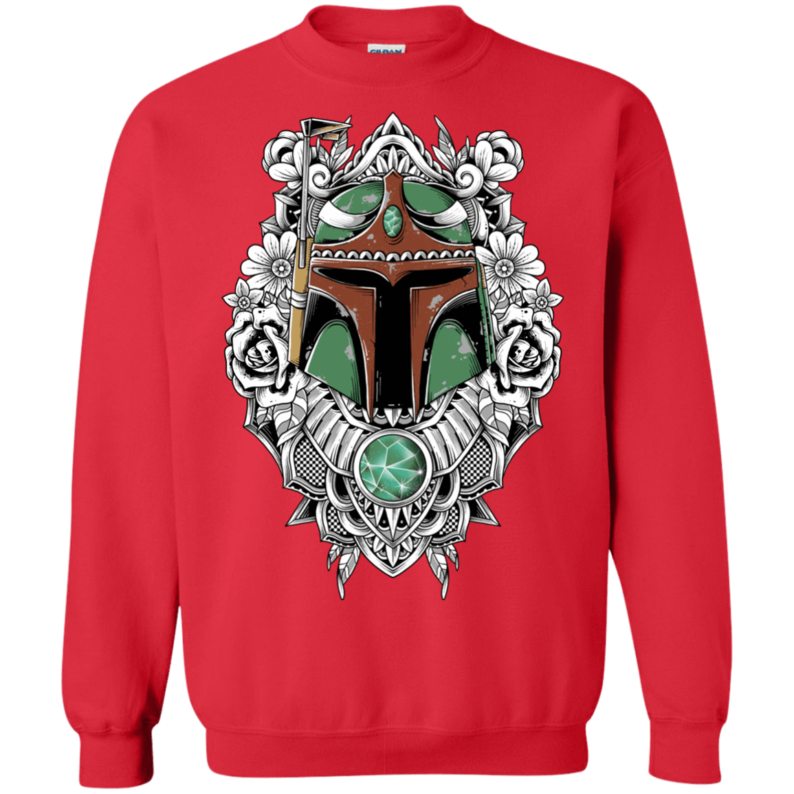 Sweatshirts Red / S Mandalorian Warrior Crewneck Sweatshirt