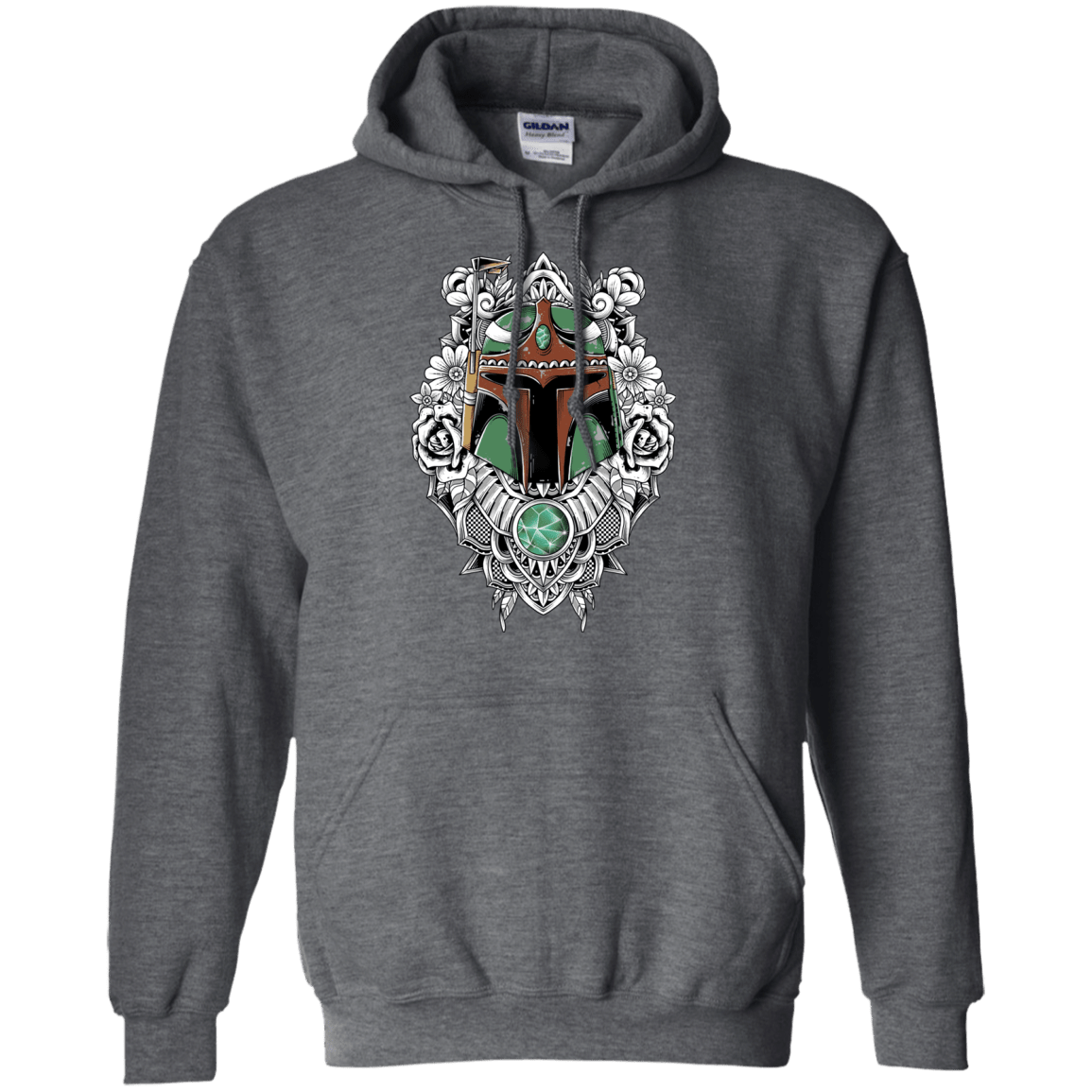 Sweatshirts Dark Heather / S Mandalorian Warrior Pullover Hoodie