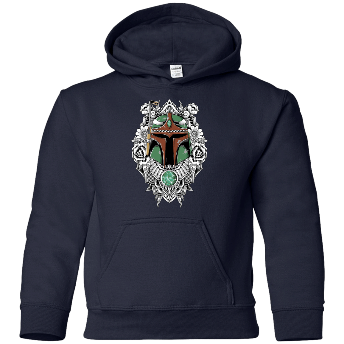 Sweatshirts Navy / YS Mandalorian Warrior Youth Hoodie