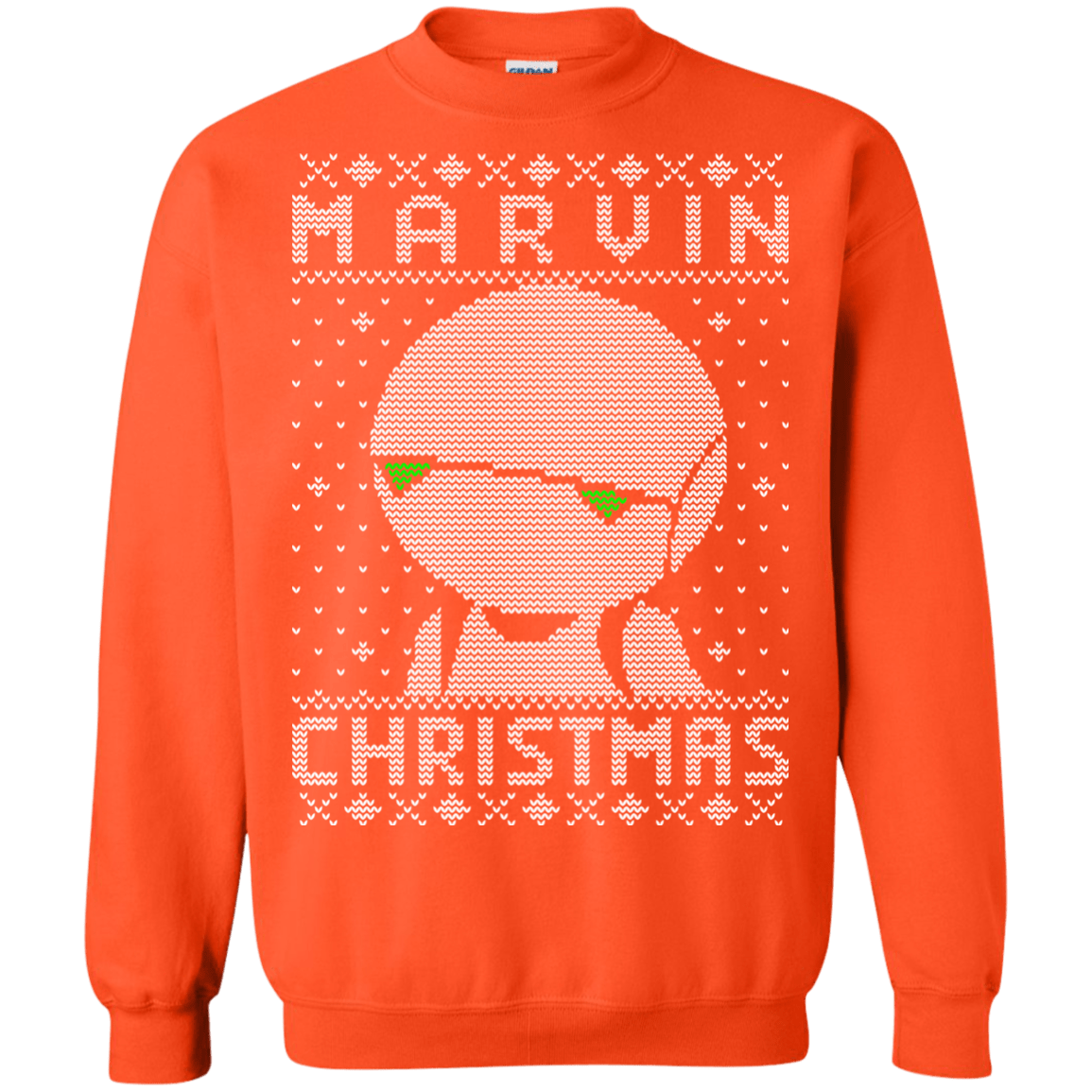 Sweatshirts Orange / Small Marvin Christmas Crewneck Sweatshirt