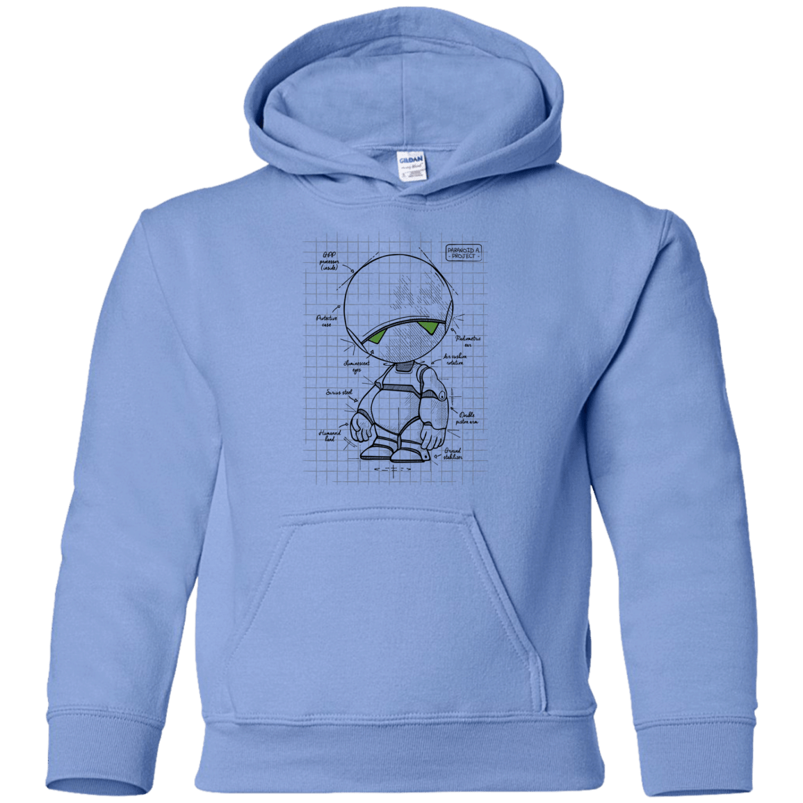 Sweatshirts Carolina Blue / YS Marvin's Plan Youth Hoodie