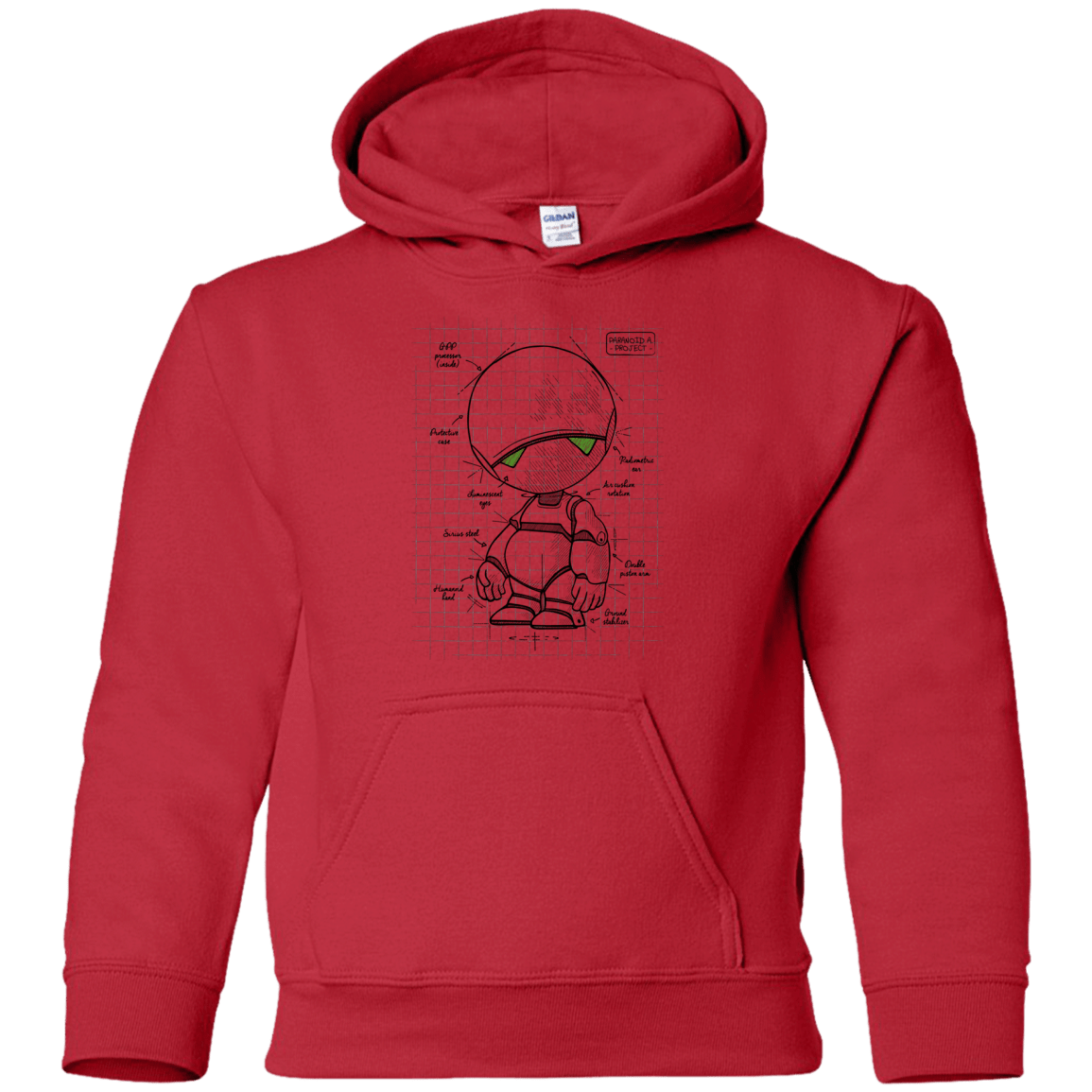 Sweatshirts Red / YS Marvin's Plan Youth Hoodie