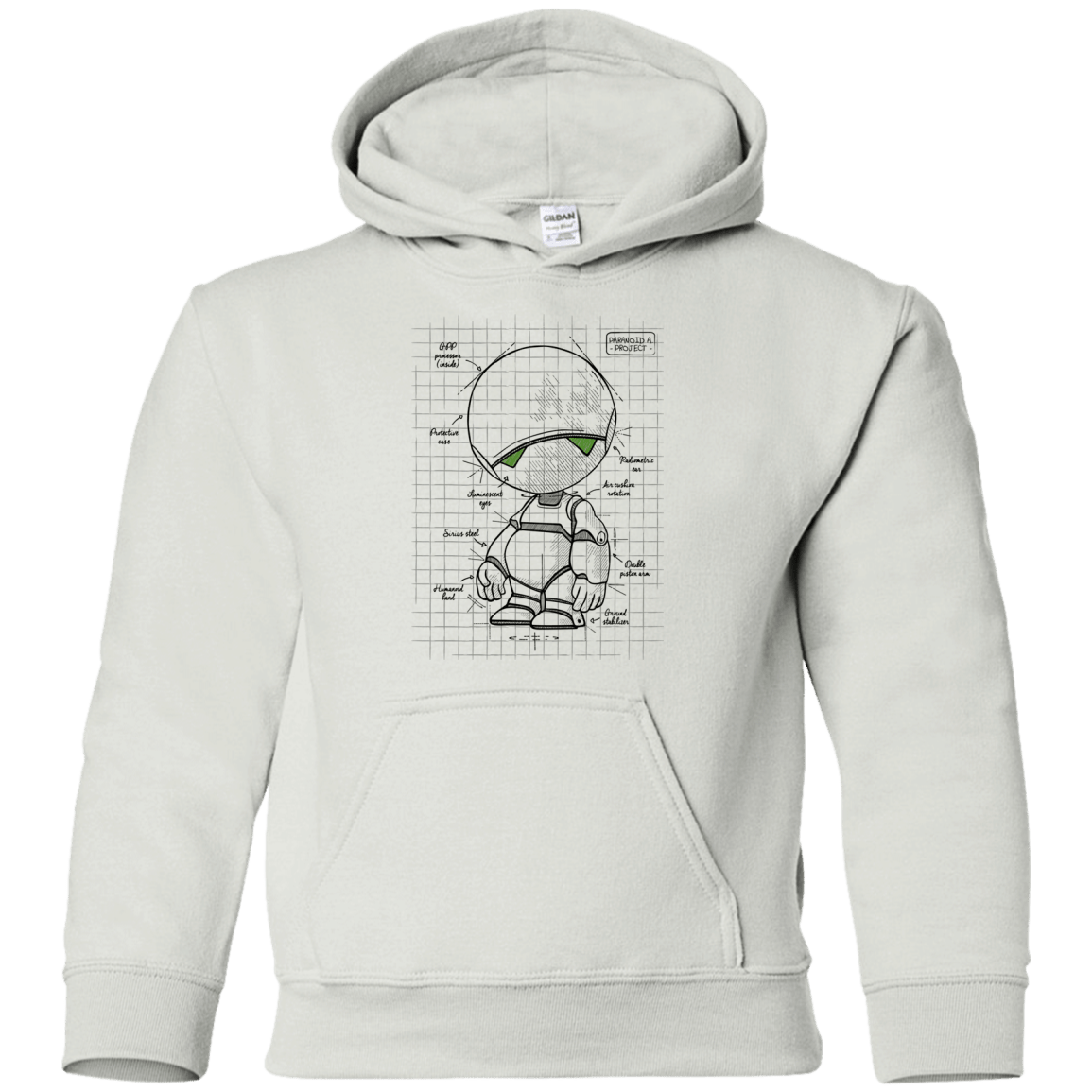 Sweatshirts White / YS Marvin's Plan Youth Hoodie