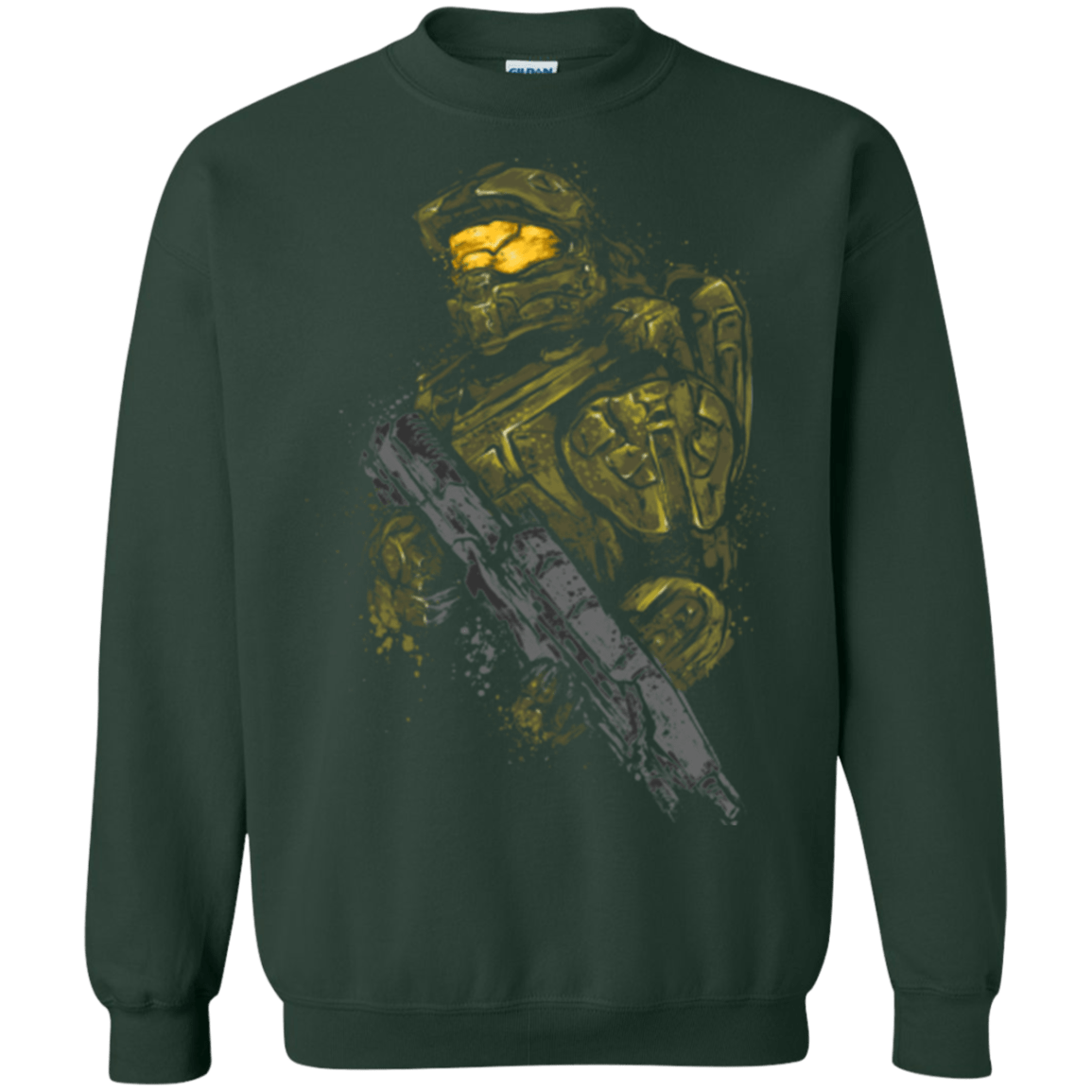 Sweatshirts Forest Green / Small MASTER CHIEF Crewneck Sweatshirt