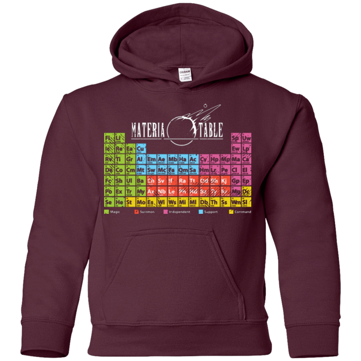 Sweatshirts Maroon / YS MATERIA TABLE Youth Hoodie