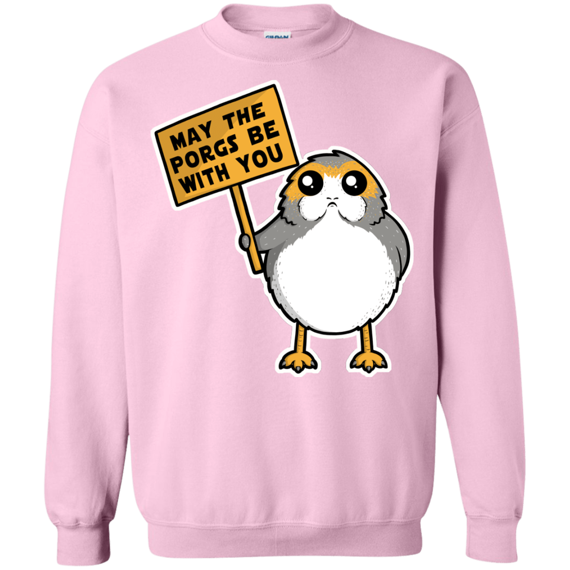 Sweatshirts Light Pink / Small May The Porgs Be With You Crewneck Sweatshirt