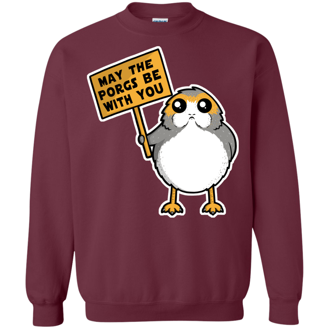Sweatshirts Maroon / Small May The Porgs Be With You Crewneck Sweatshirt