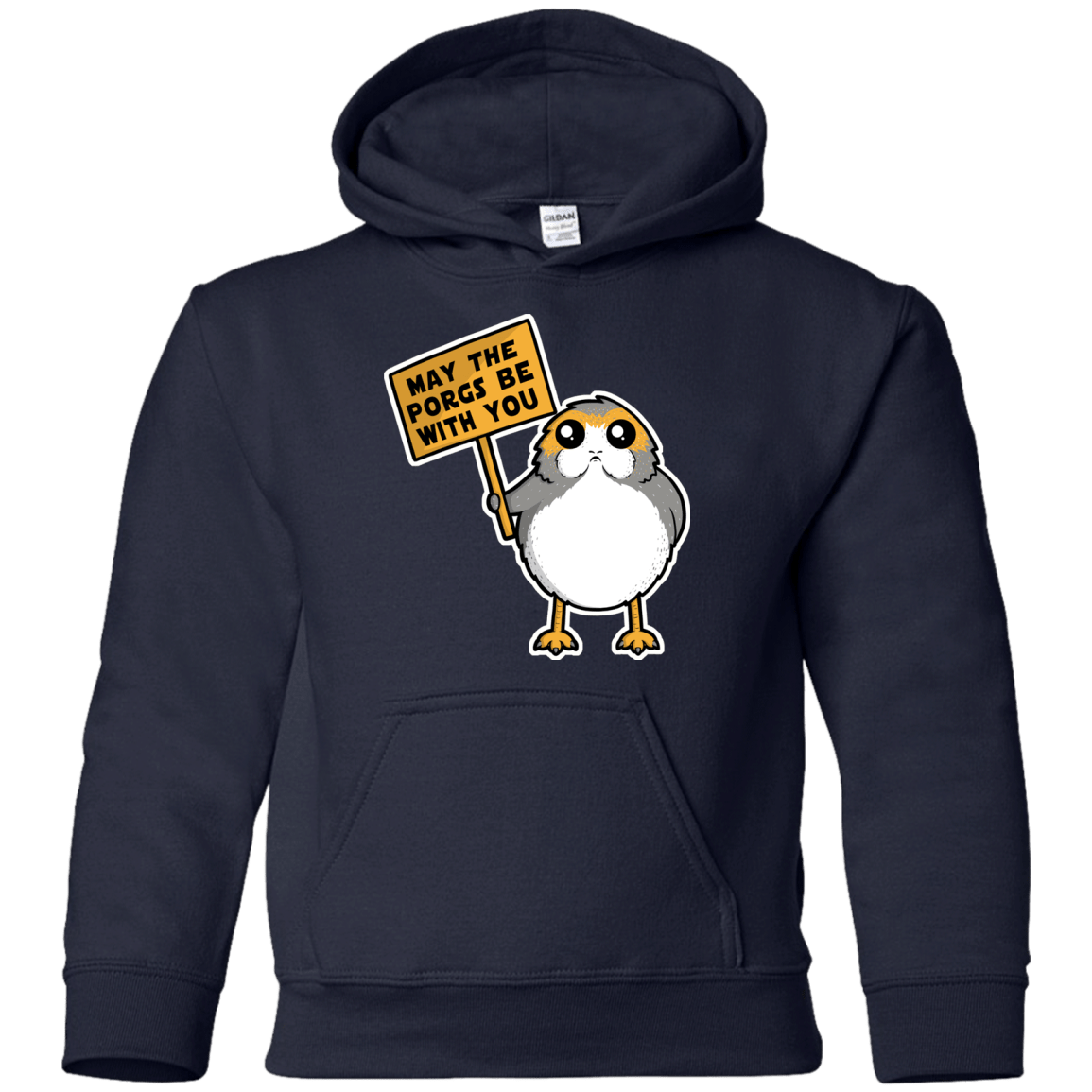 Sweatshirts Navy / YS May The Porgs Be With You Youth Hoodie